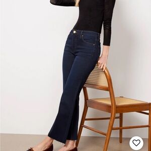 NWT KUT from the Kloth high rise Kelsey fab an ankle flare. Size 12. Dark blue